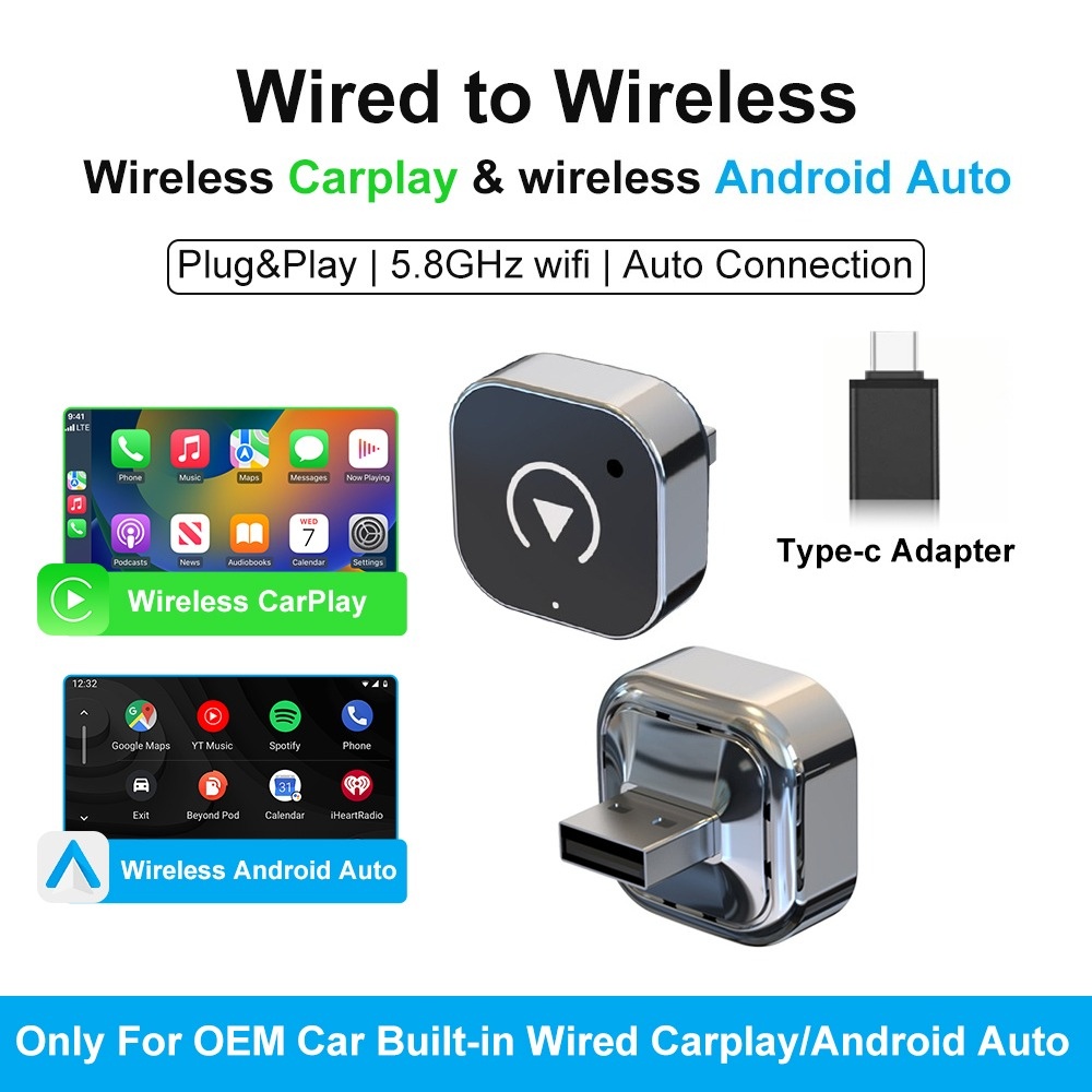 Car Accessories Usa - FLIXIVI 2026 Wireless CarPlay Adapter 2-in-1