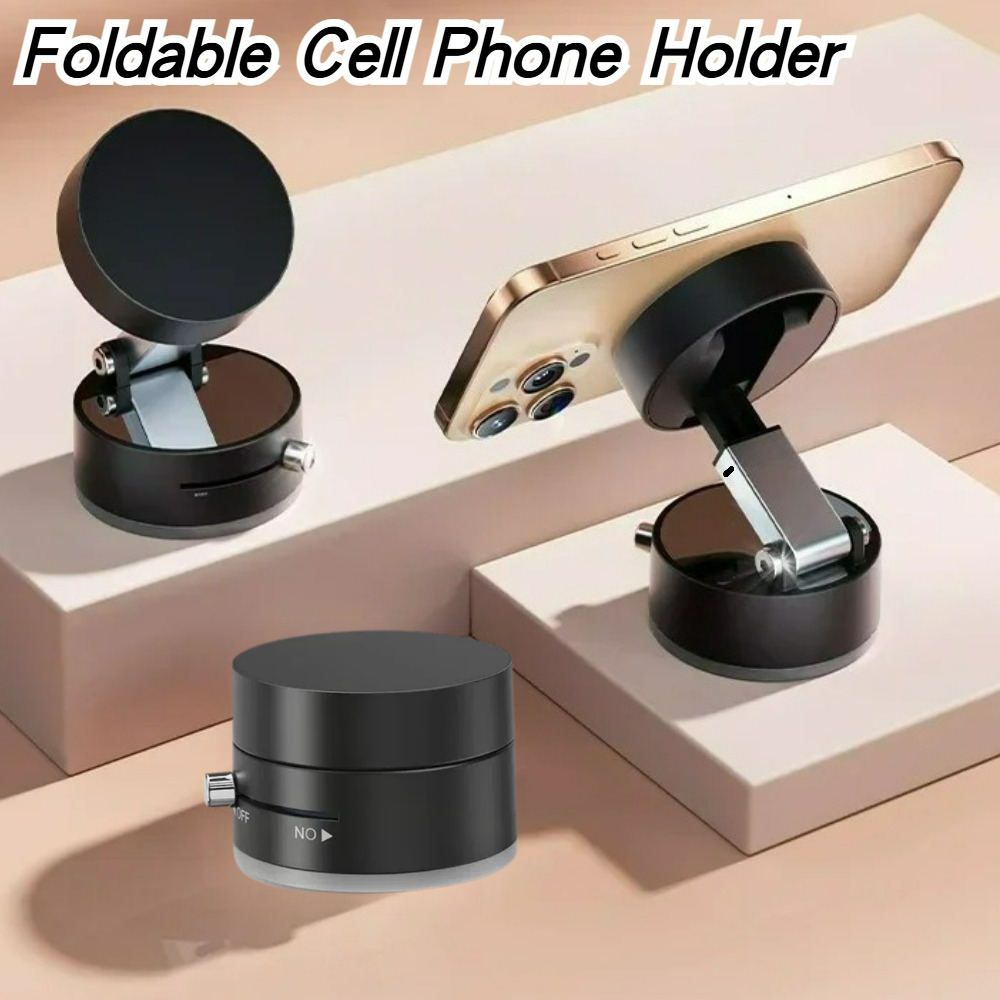 Car Phone Holder Magnetic - High Performance Magnetic Vacuum Holder Foldable