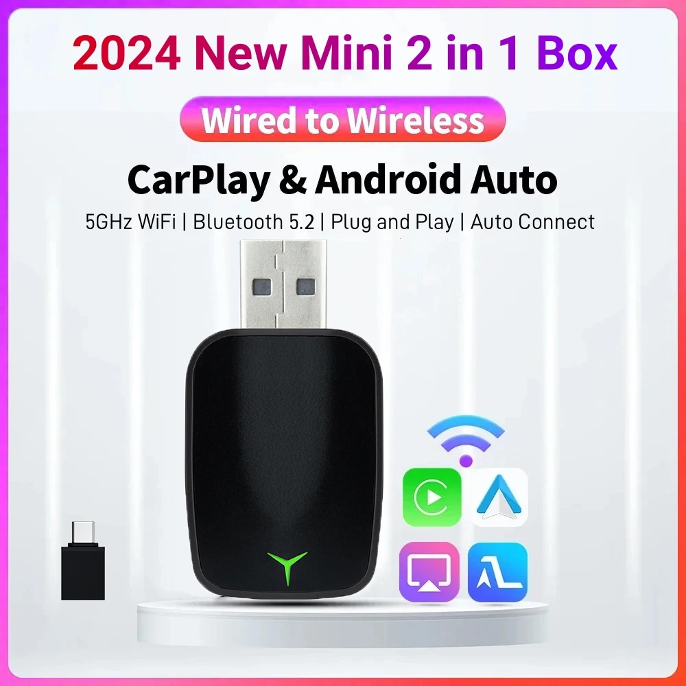 Car Accessories Usa - New Wired To Wireless Carplay Android