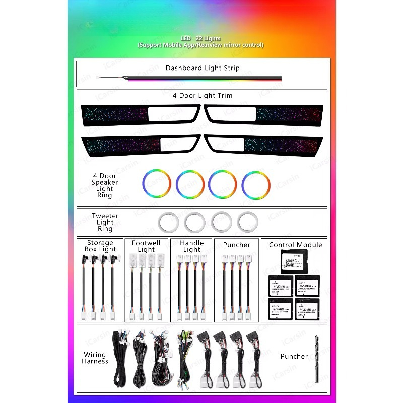 Symphony RGB Atmosphere Light  - Car Accessories Kit 评论和价格