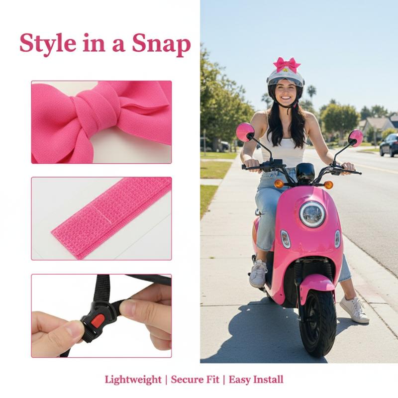 Motorcycle Helmet Bow Decorati - Car Accessories Girl 评论和价格