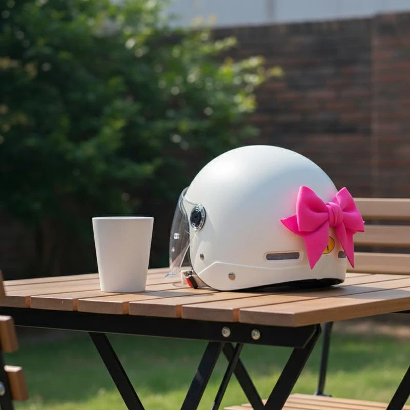 Motorcycle Helmet Bow Decorati - Car Accessories Girl 评论和价格