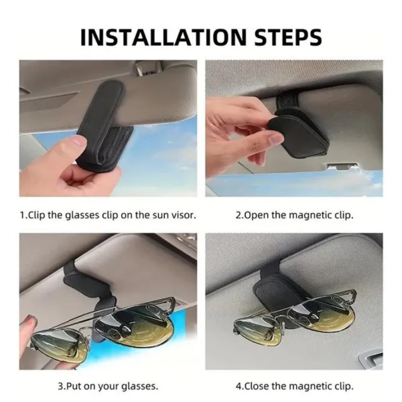 Car Sun Visor Glasses Case Hol - Car Accessories Kit 评论和价格
